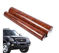 Car Wrap - PET 30x120cm | Wood Grain Film, High Glossy Automotive Wrap Sticker Self Adhesive DIY Interior Decal | Waterproof Universal Interior Accessory For Dashboard Trim Styling Use
