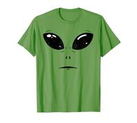 Cara alienígena Green Divertida Disfraz de Halloween para Camiseta