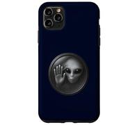 Cara alienígena Realista detrás de Vidrio Sci Fi Extraterrestre Carcasa para iPhone 11 Pro MAX