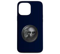 Cara alienígena Realista detrás de Vidrio Sci Fi Extraterrestre Carcasa para iPhone 13 Pro MAX