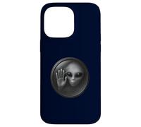 Cara alienígena Realista detrás de Vidrio Sci Fi Extraterrestre Carcasa para iPhone 14 Pro MAX