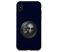 Cara alienígena Realista detrás de Vidrio Sci Fi Extraterrestre Carcasa para iPhone XS MAX