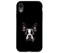 Cara Bostie de perro Boston Terrier negro Carcasa para iPhone XR