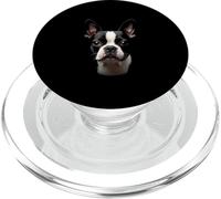 Cara Bostie de perro Boston Terrier negro PopSockets PopGrip para MagSafe