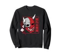 Cara de arte demoníaco japonés Calavera diablo oni aesthetic Sudadera