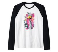 Cara de Avestruz Divertida Graffiti Pop Personaje gráfico pájaro Goofy Camiseta Manga Raglan