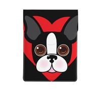 Cara de Boston Terrier,Funda de Cuero PU para portátil, Funda para portátil, Funda para portátil, maletín para Tableta