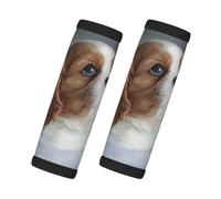 Cara de Cavalier King Charles Spaniel, 2 piezas de fundas para asas de equipaje, cubiertas suaves y cómodas para asas de equipaje. Etiqueta para equipaje.