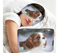 Cara de Cavalier King Charles Spaniel, Antifaz para dormir, ideal para el hogar, viajes y trabajo por turnos. Cubre completamente los ojos y bloquea la luz.