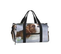 Cara de Cavalier King Charles Spaniel,Bolso Deportivo Bandolera de Mano, Bolsa de Deporte, Bolsa de Viaje de Gran Capacidad para Mujeres y Hombres.