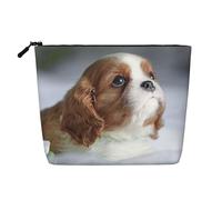 Cara de Cavalier King Charles Spaniel,Neceser de Maquillaje de imitación Lino, Neceser de Viaje portátil