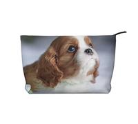 Cara de Cavalier King Charles Spaniel,Neceser de Pana, Neceser de Maquillaje portátil, Neceser de Viaje