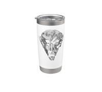 Cara de demonio del zoroastrismo de Ahriman o Aryman Vaso térmico de acero inoxidable de doble pared