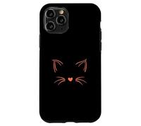 Cara de Gato Invisible Coral Color Gráfico Carcasa para iPhone 11 Pro