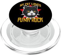 Cara De Gato Roquero My Cat Loves Punk Rock PopSockets PopGrip para MagSafe