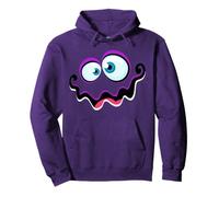Cara de Monstruo Morada tonta, Disfraz para niños y Adultos Sudadera con Capucha