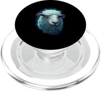 Cara De Oveja Azul Claro Piel Animal Amante PopSockets PopGrip para MagSafe