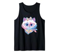Cara de Payaso Espeluznante gótica con Ojos gráficos de Terror Amplia Sonrisa Oscura Camiseta sin Mangas