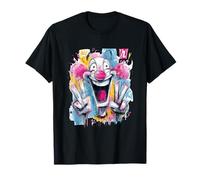 Cara de Payaso Loco Graffiti Pop Personaje gráfico Arte Divertido Camiseta