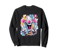 Cara de Payaso Loco Graffiti Pop Personaje gráfico Arte Divertido Sudadera