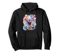 Cara de Payaso Loco Graffiti Pop Personaje gráfico Arte Divertido Sudadera con Capucha