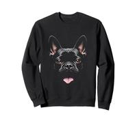 Cara de perro bulldog francés negro Sudadera