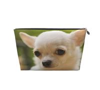 Cara de Perro Chihuahua Blanco, Bolsa de artículos de tocador Bolsa de Maquillaje Bolsa de cosméticos Bolsa de artículos de tocador de Viaje portátil