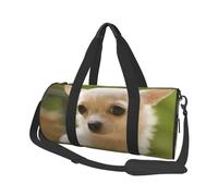 Cara de Perro Chihuahua Blanco, Bolsa de Viaje de Gran Capacidad, Bolso Redondo, Bolsa de Viaje Deportiva, Bolsa de Mano, Bolsa de Fitness