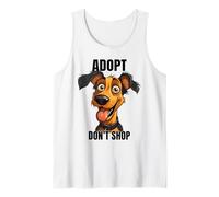 Cara De Perro De Dibujos Animados Felices Lengua Camiseta sin Mangas