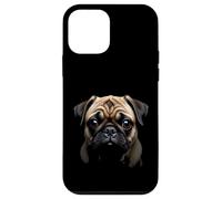 Cara de Pug Perro Pug Negro Carcasa para iPhone 12 mini