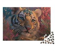 Cara de Tigre Brillante Puzzle 1000 Piezas para Toda La Familia Encaje Actividad Indoor Más Vendido Juego De Lógica Reciclable 38x26cm/1000pcs