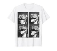 Cara Divertida de Perro Pitbull para Selfie Positiva Camiseta gráfica económica