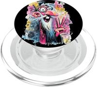 Cara Divertida del Mago de la Paz del Graffiti Pop del Personaje gráfico del PopSockets PopGrip para MagSafe