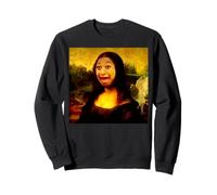 Cara divertida sonrisa Lisa pintura famosa Mona para regalos adultos Sudadera