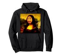 Cara divertida sonrisa Lisa pintura famosa Mona para regalos adultos Sudadera con Capucha