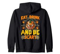 Cara Gigante de Jack O Lantern - Cara de Calabaza de Halloween aterradora Sudadera con Capucha