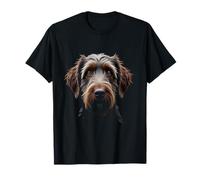 Cara Griffon de perro de pelo duro de pelo duro negro Camiseta