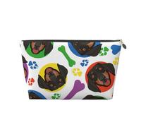Cara juguetona de Perro Salchicha, Bolsa de artículos de tocador Bolsa de Maquillaje Bolsa de cosméticos Bolsa de artículos de tocador de Viaje portátil