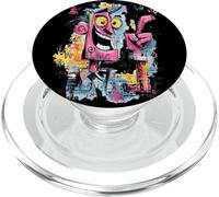 Cara Loca Paz Graffiti Pop Personaje Arte Gráfico Hombre PopSockets PopGrip para MagSafe