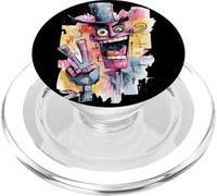 Cara Loca Paz Graffiti Pop Personaje Arte Gráfico Hombre PopSockets PopGrip para MagSafe