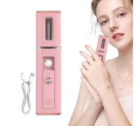 Cara Mister recargable, Beauty Facial Mist Spray, Electric Facial Spray Mister, Fine Water Mist Face Skin Humedecer for Deep Skin Hydration for Traveling, Studying
