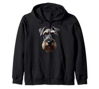 Cara Schnauzer de perro Schnauzer negro Sudadera con Capucha