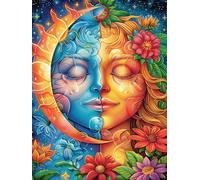 Cara Sol y Luna Rompecabezas 1000 Piezas Cartón para Expertos Animales de Paisaje Natural Mejora Atención para Semana Santa Garantía Satisfacción Más Vendido 1000 PCS