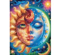 Cara Sol y Luna Rompecabezas 300 Piezas Cartón para Niños Mayores 14 Años Animales y Plantas Tiempo Libre Actividad Antiestrés Más Vendido Detalle Único Original 300 PCS