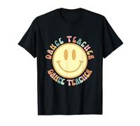 Cara Sonriente Feliz Groovy Retro Dance Teacher Apreciación Camiseta