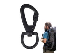 Carabinador Giratorio, Hooks Heavy Duty | Carabinador Negro portátil con Bloqueo | Clips de Bandera, Fotos de Ojos, Clips de Escalada de montaña Pesados, Ganchos giratorios para Acampar, Caminar