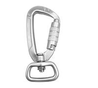 Carabiner Clip - Aluminum Alloy Spring Hook | Heavy Duty Connector with Secure Gate Lock for Camping Hiking Backpacking Gear Attachment Tool for Climbing Survival Gym Picnic Adventure