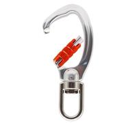 Carabiner Clip - Heavy Duty D Ring Hook for Outdoor Adventures | Aluminum Alloy Design with Secure Spring Gate, Multi-Purpose Clip for Camping Hiking Backpacking and Survival Gear, 185g Orange Blue