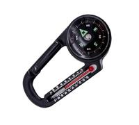 Carabiner Compass - Pocket Survival Compass 3 In 1 Multifunctional Tool | Ball Compasss With Thermometer Aluminio Alloy Construction | Clip On To Pack Parka Jacket For Hiking Backpacking Camping Outdo