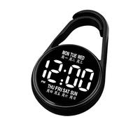 Carabiner Digital Watch - Waterproof Smart LED Electronic Pocket Watch, Portable Keyring Watches for Women & Men, Precise Timekeeper for Exam Preparation, Road Trip, Commuting & Outdoor Activities, Bl